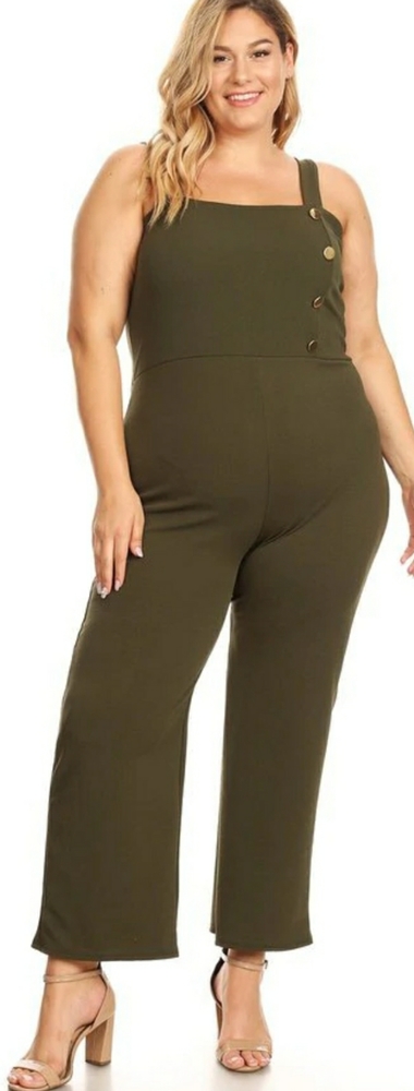 Vibe Jumpsuit 2X Moss Green